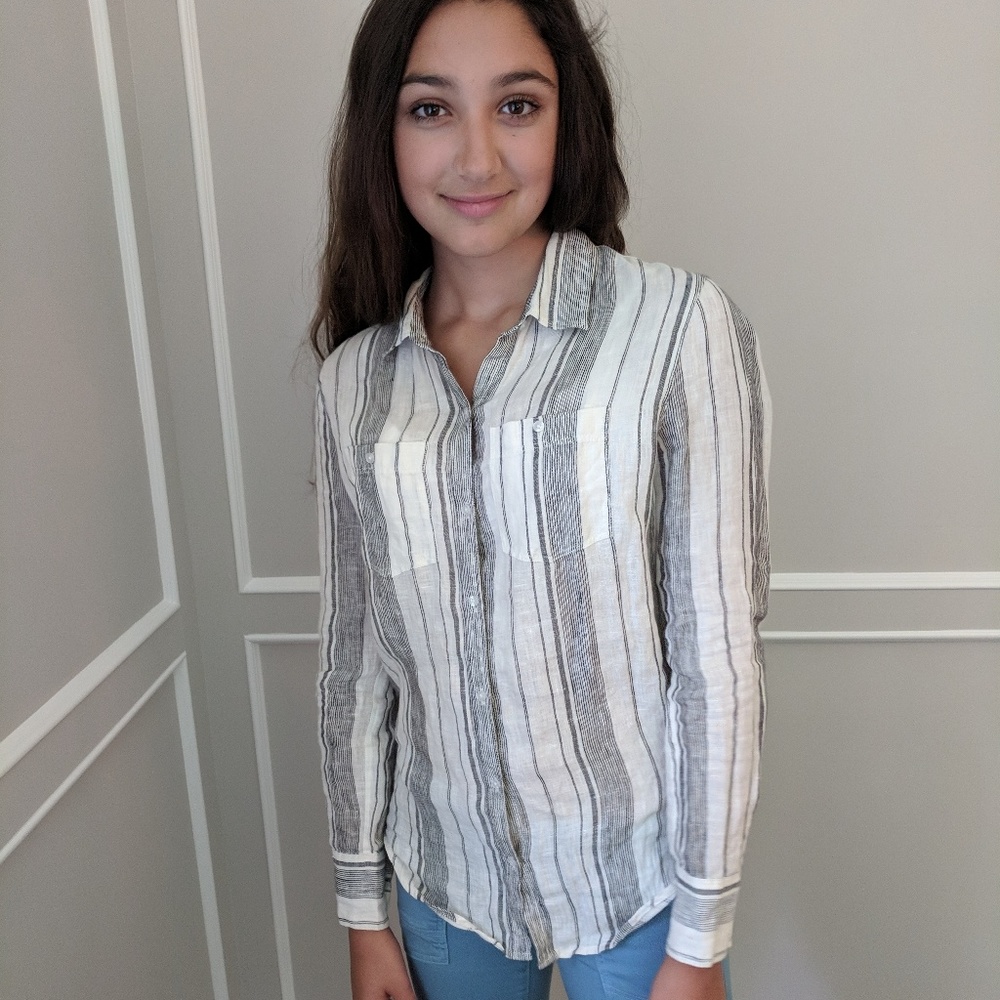 Madewell Linen Button Down XS